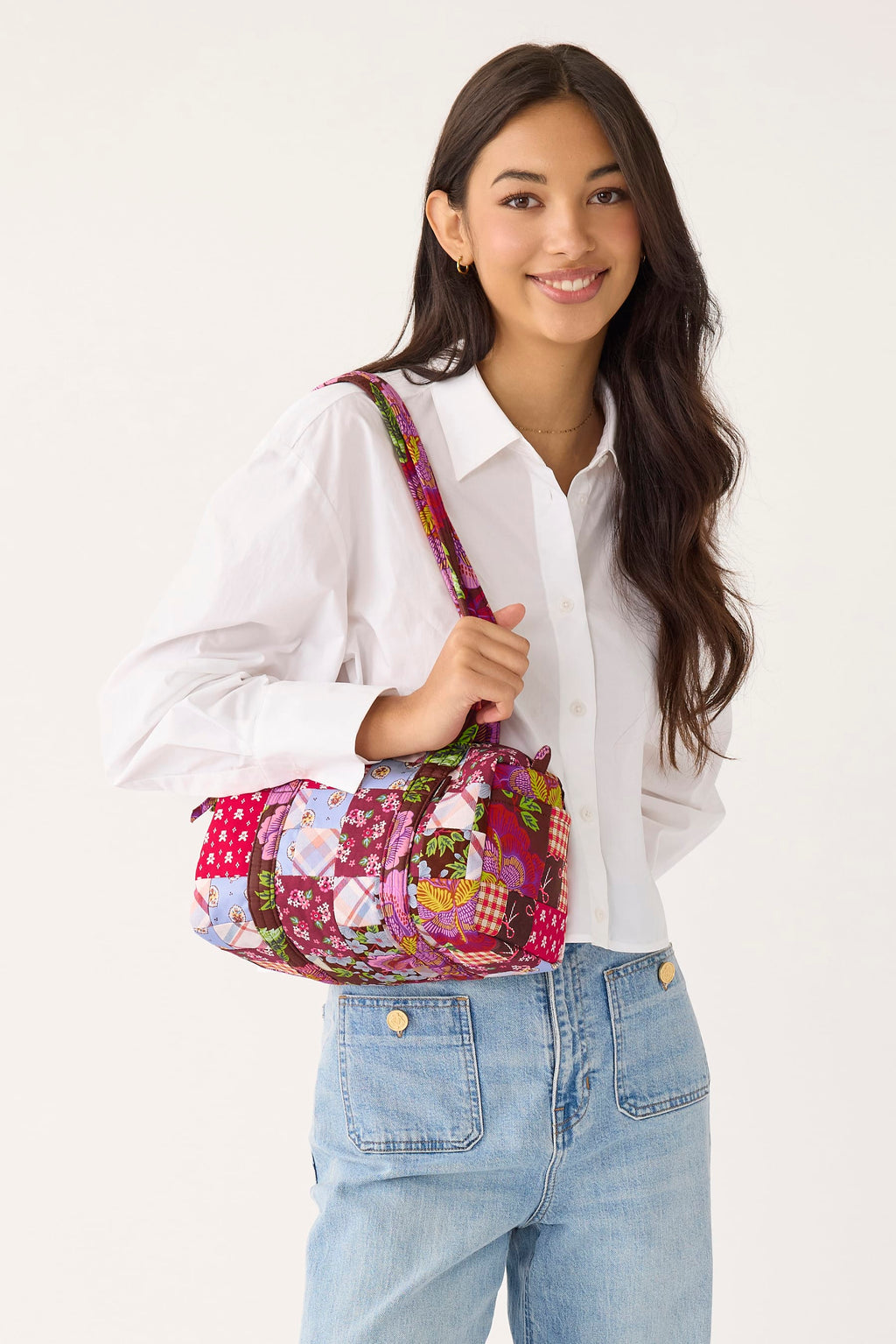 Original 100 Handbag - Festive Check Patchwork