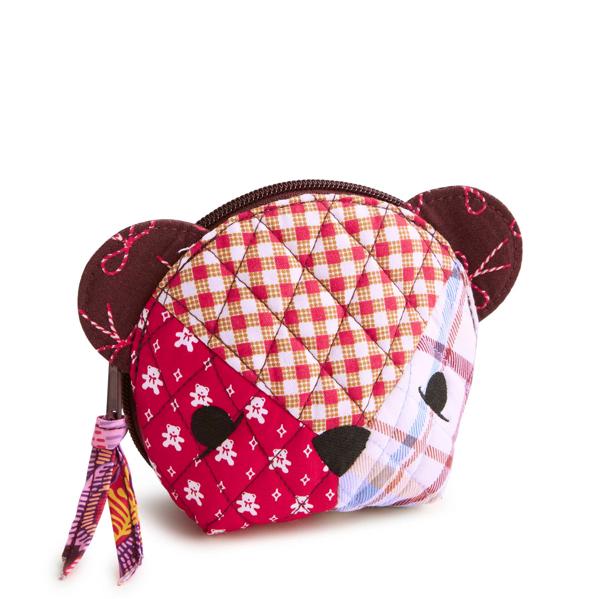 Bear Cosmetic Bag - Festive Check Patchwork