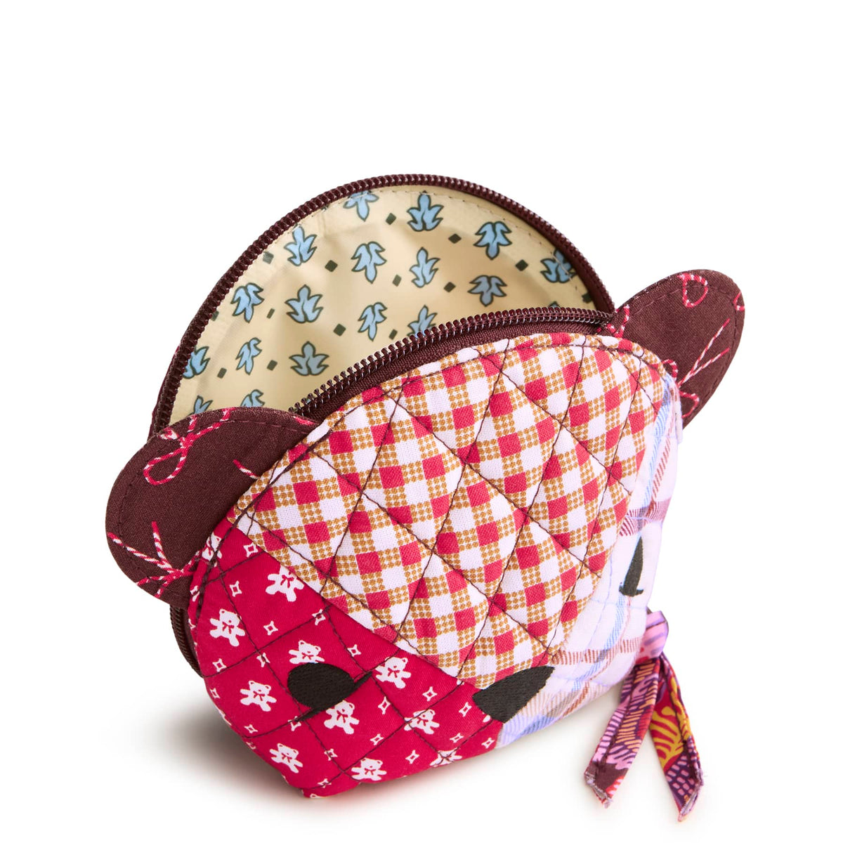 Bear Cosmetic Bag - Festive Check Patchwork