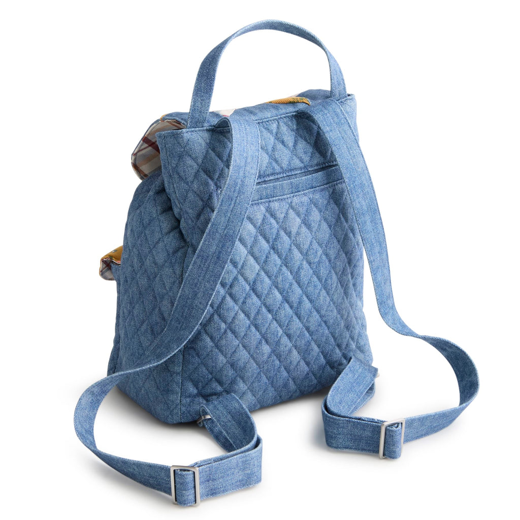 Deluxe Drawstring Backpack - Pinwheel Riverside Denim