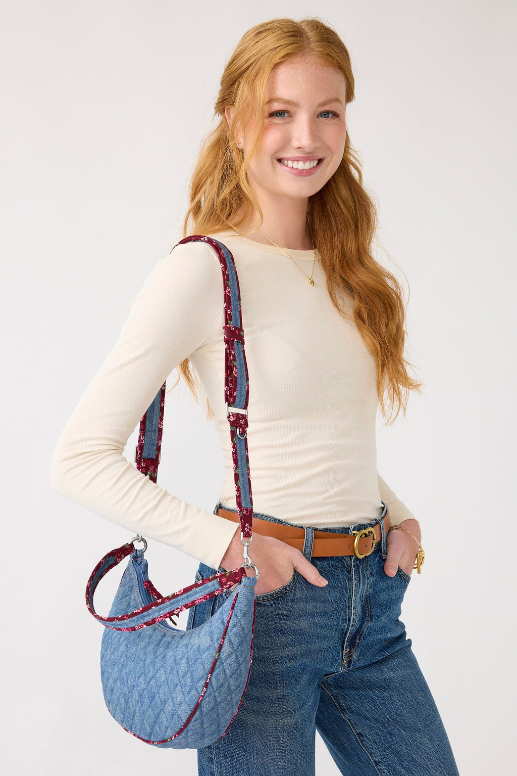 Clara Convertible Shoulder Bag - Riverside Denim
