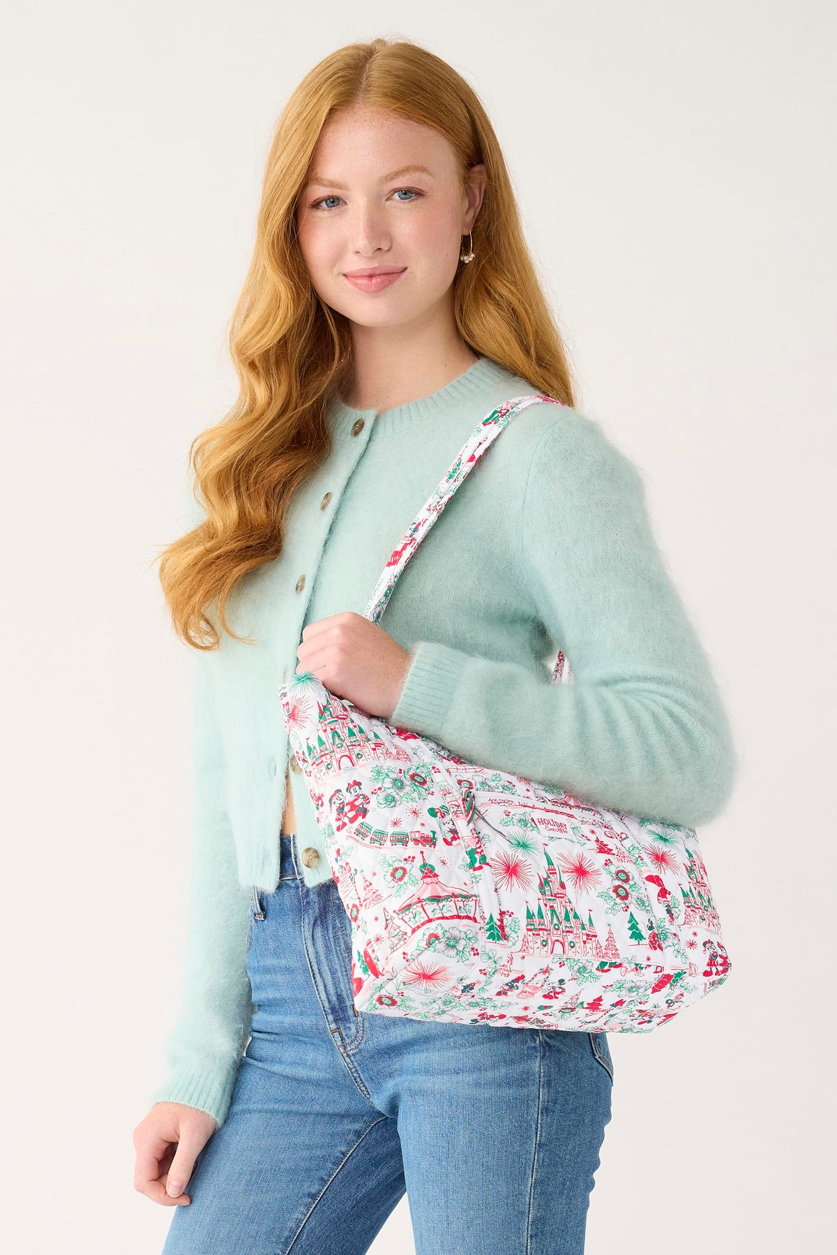 Disney Hallmark Holiday Ever After Small Original Vera Tote - Holiday Ever After Floral